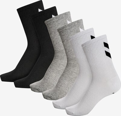 Hummel Sportsocken 'CHEVRON' in graumeliert / schwarz / weiß, Produktansicht