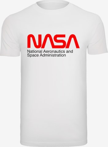 T-Shirt 'NASA Aeronautics And Space' F4NT4STIC en blanc : devant