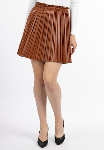 faina Skirt in Brown: front