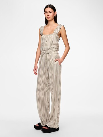 PIECES Loose fit Trousers 'ALVINA' in Green