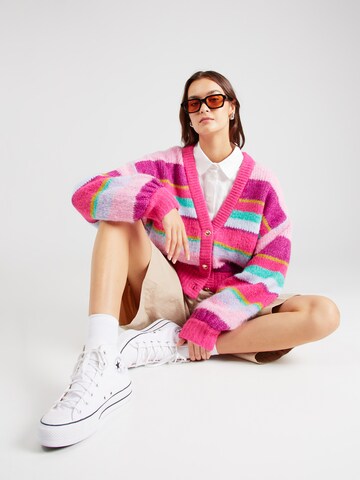 Harper & Yve Gebreid vest 'NOOR-CA' in Roze