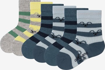 camano Socks in Blue: front