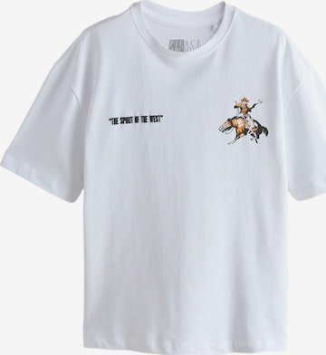 T-Shirt Next en blanc : devant