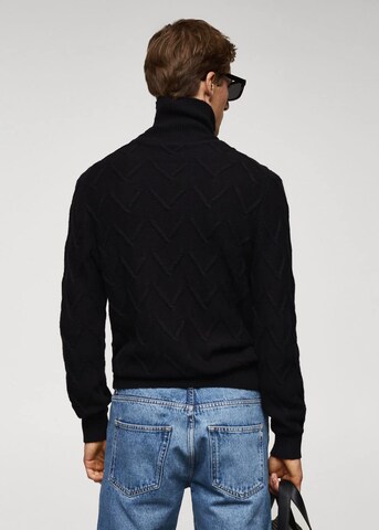 MANGO MAN Sweater 'LADERA' in Black