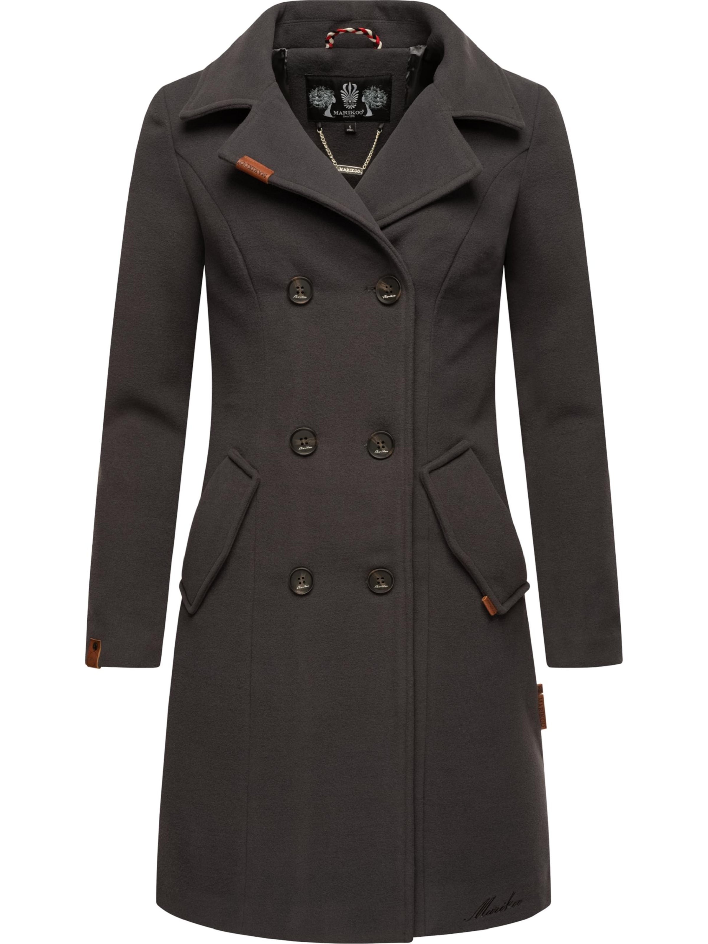 MARIKOO Płaszcz przejściowy 'Nanakoo' w kolorze szary: przód