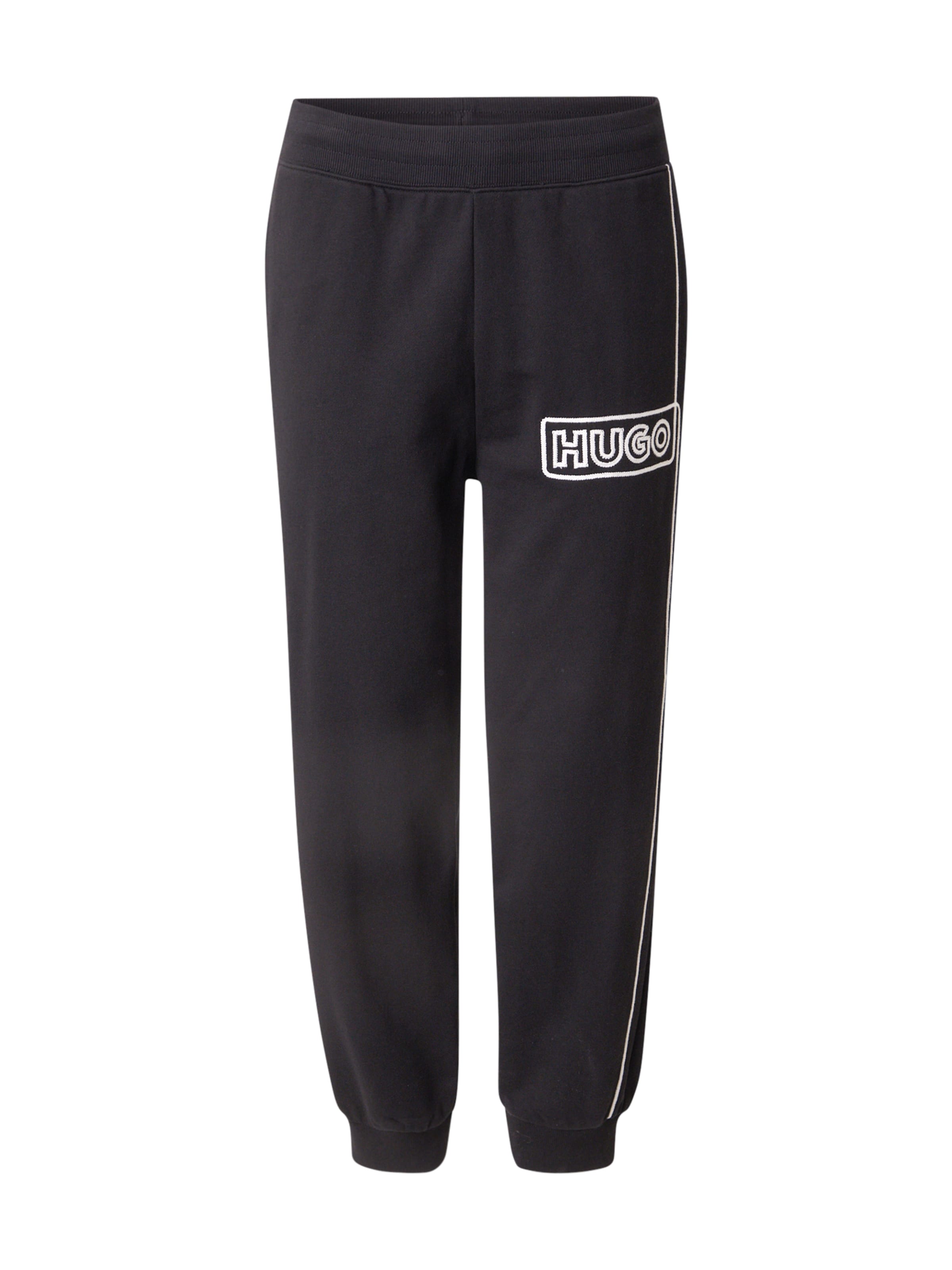 HUGO Zúžený Kalhoty 'Noiderpant' – černá: přední strana