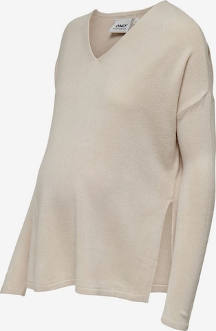 Only Maternity Neulepaita 'OLMAMALIA' värissä beige: etupuoli