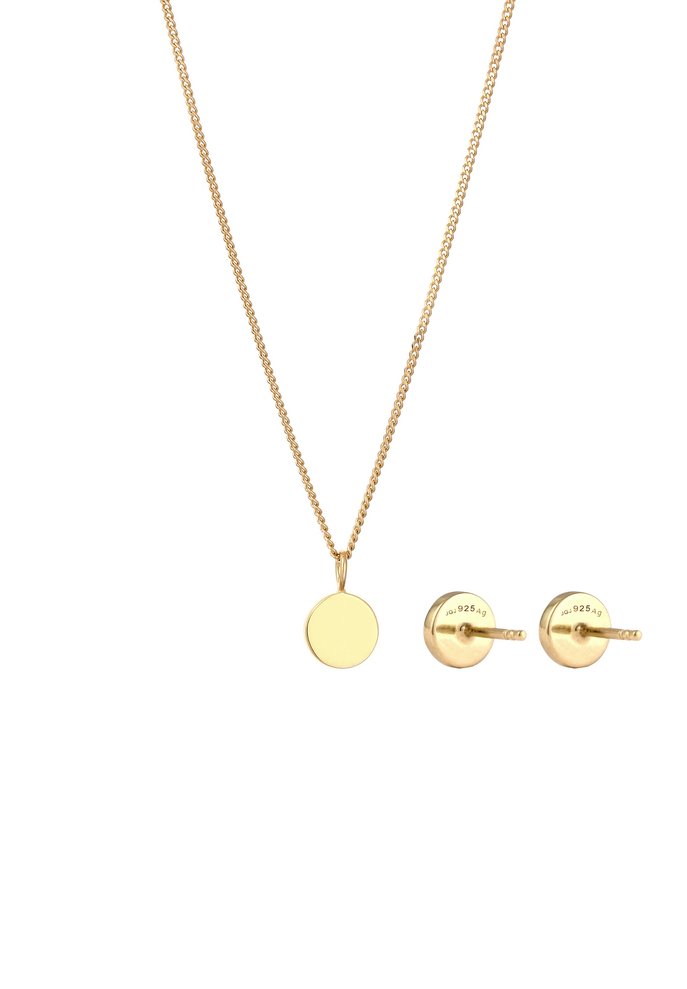 ELLI Sieraden set 'Mondstein' in Goud