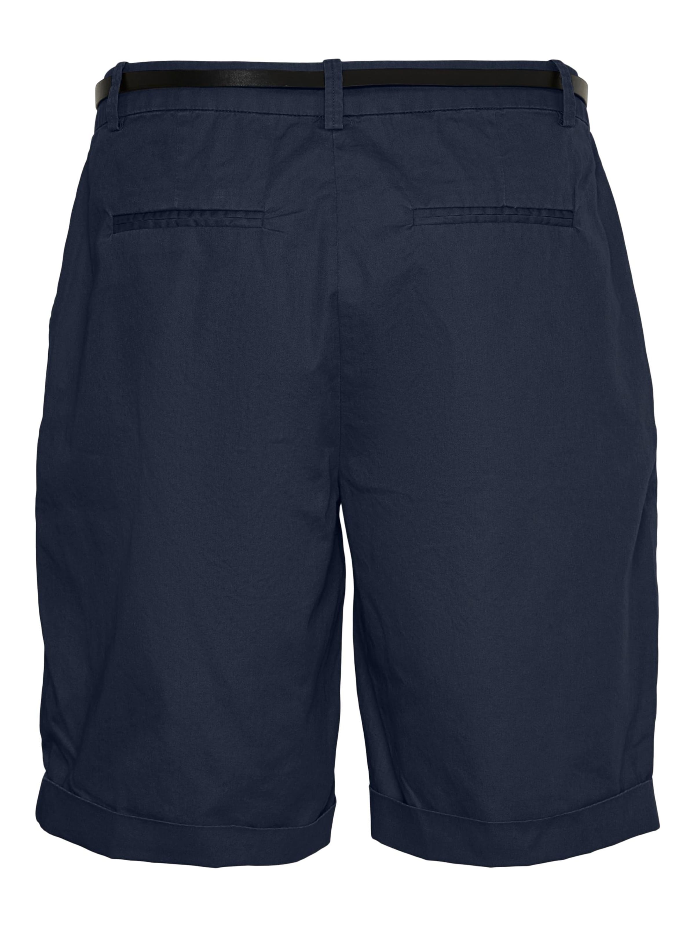 VERO MODA Štandardný strih Chino nohavice 'Flashino' - Modrá