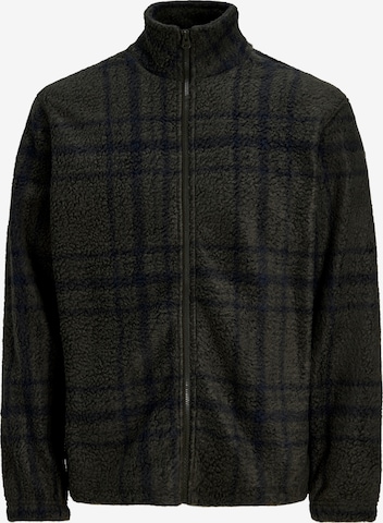JACK & JONES Флисовая куртка 'JORSEBASTIAN' в Зеленый: спереди