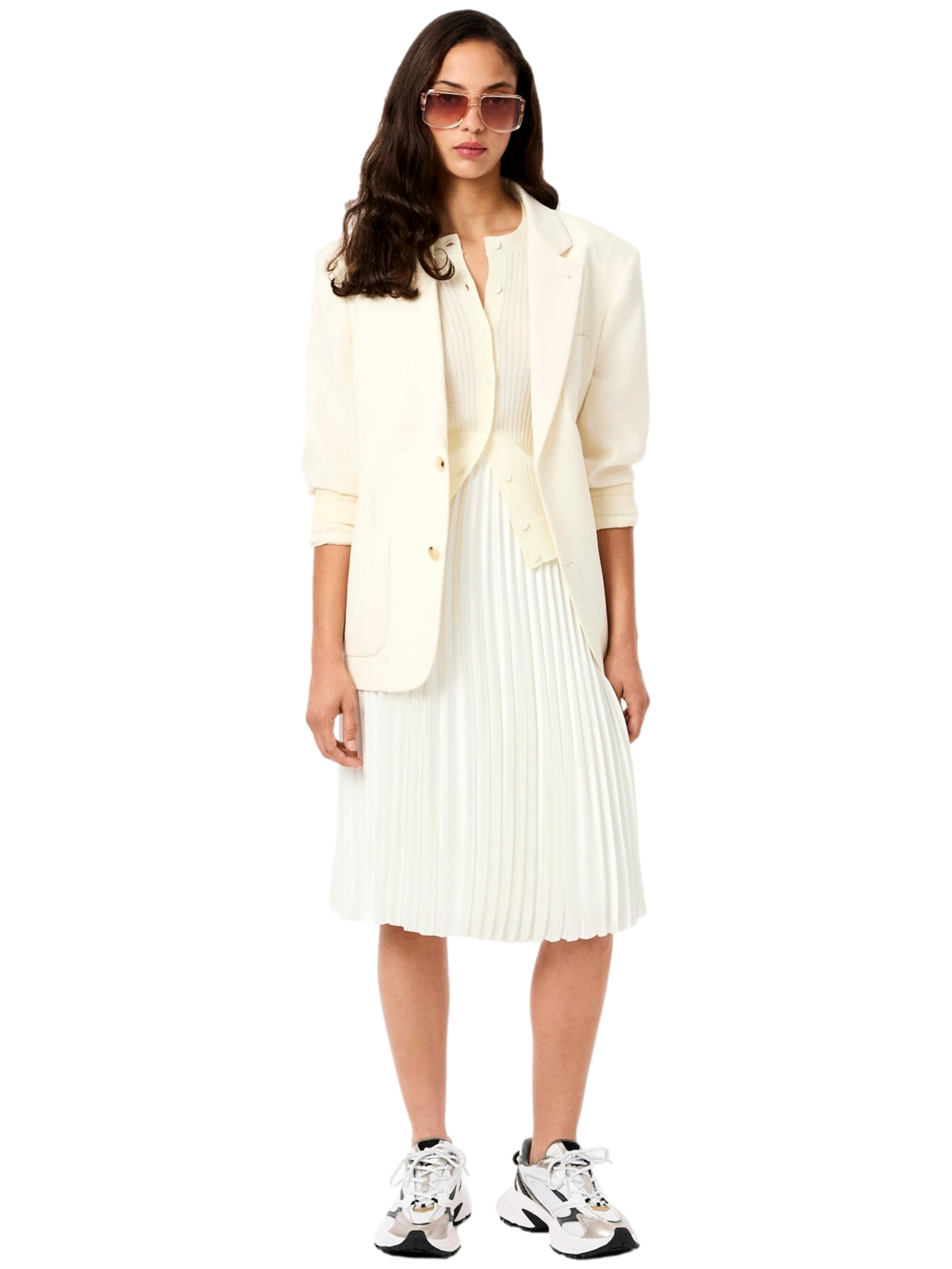 LACOSTE Knit Cardigan in Yellow