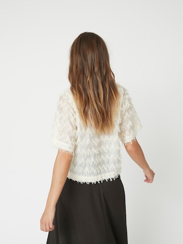 Chemisier 'Triangle' co'couture en blanc