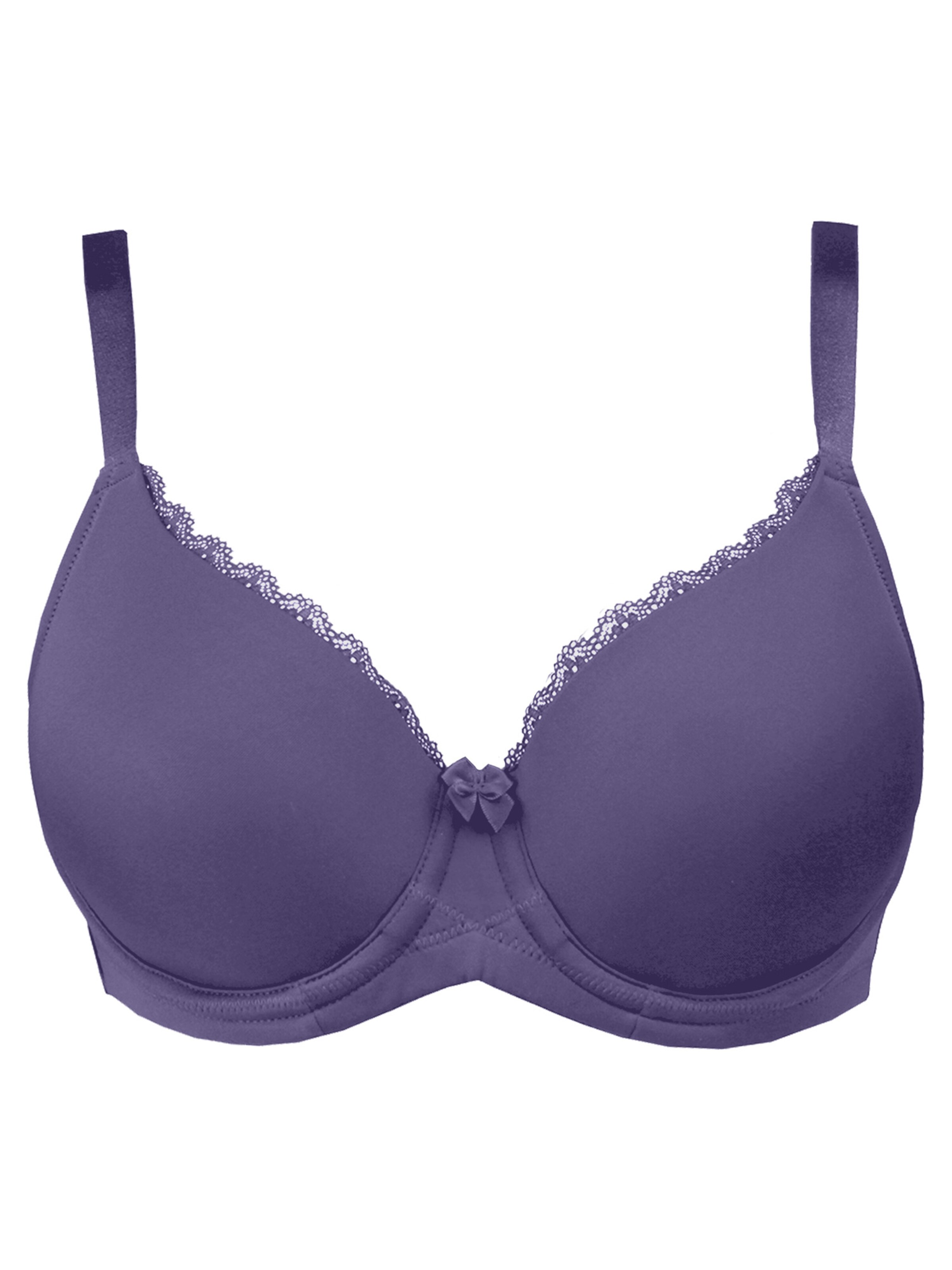 T-shirt Reggiseno 'Conscious' di SugarShape in lilla: frontale