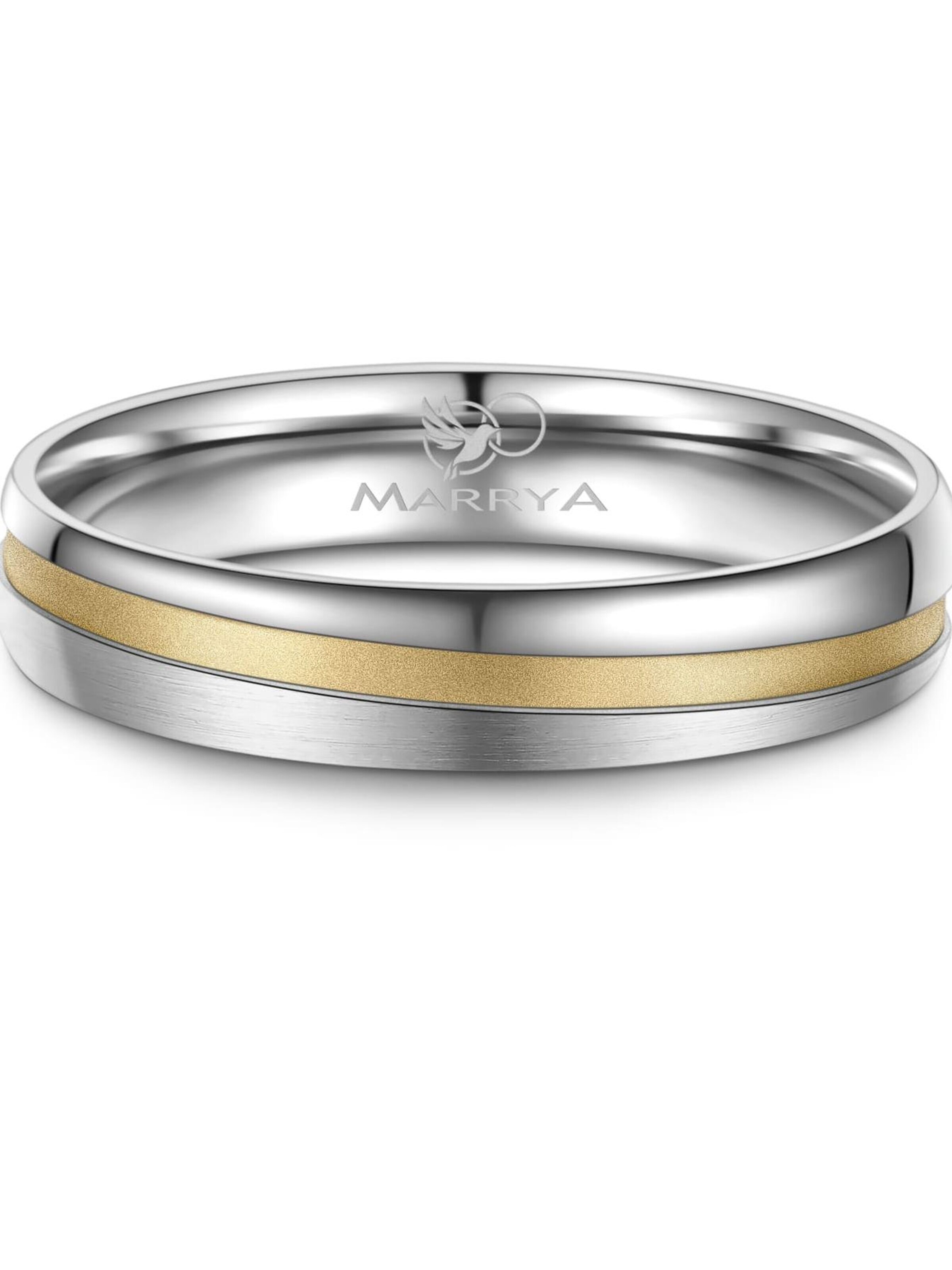MARRYA Ring 'MARRYA SI-23 Ehering aus Silber' in Gold