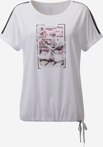 ViertelMond Print-Shirt 'MAXIME' in Weiß: predná strana