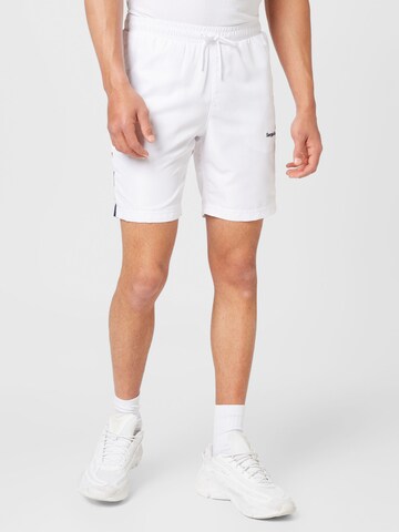 Sergio Tacchini Regular Sportbroek 'PLUG' in Wit: voorkant