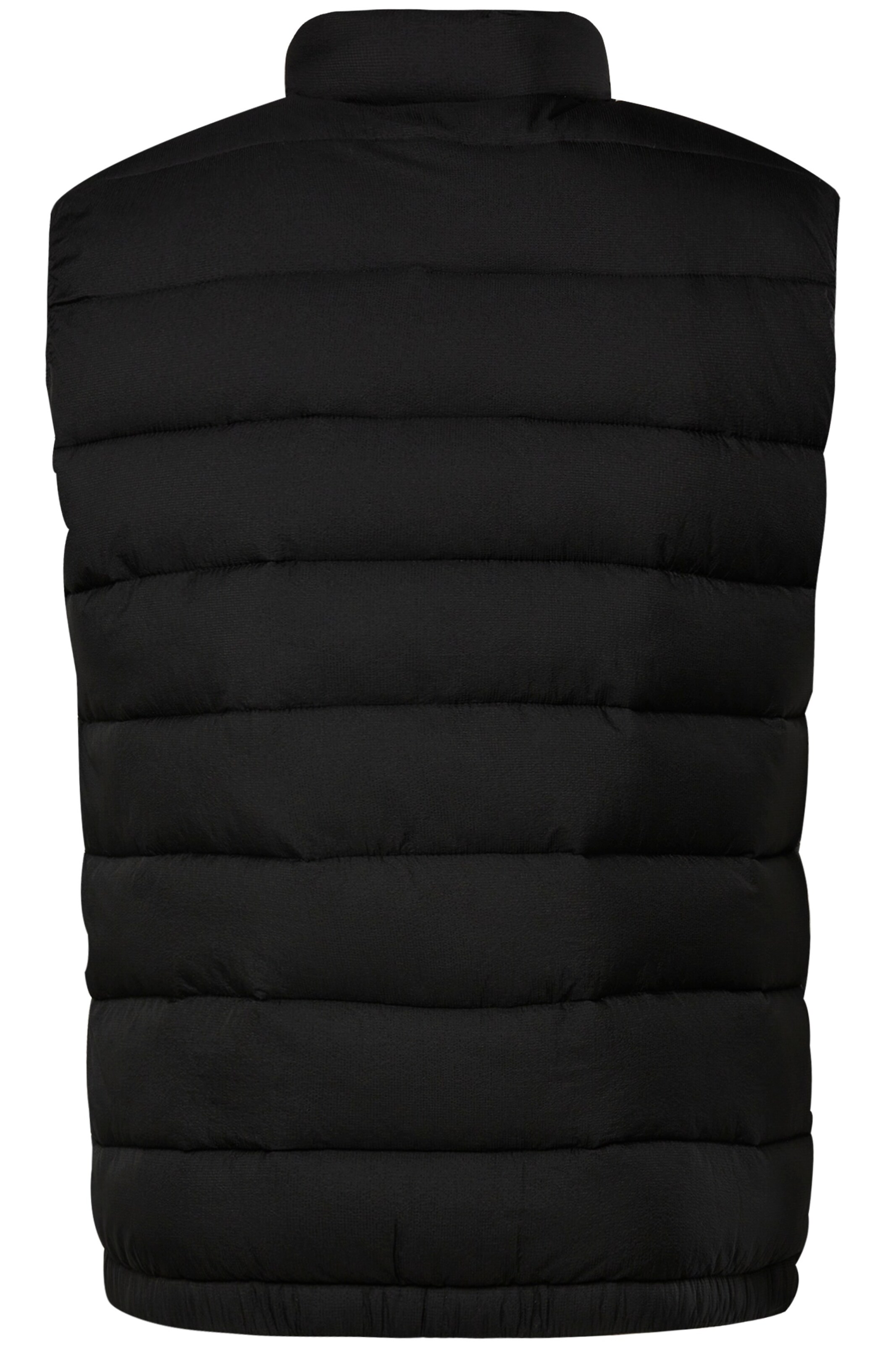 Men Plus Weste in Schwarz