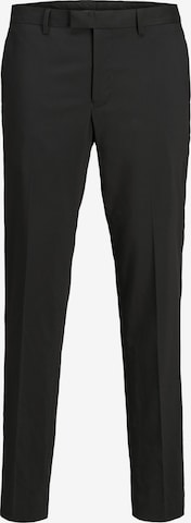 JACK & JONES Slim fit Trousers with creases 'Franco' in Black: front