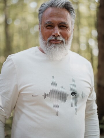 FORSBERG Sweatshirt 'Longsleeve mit Audiowelle' in Beige