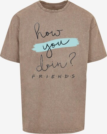 ABSOLUTE CULT T-Shirt 'Friends - How You Doin Handwriting' in Grün: predná strana