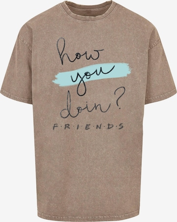 ABSOLUTE CULT Shirt 'Friends - How You Doin Handwriting' in Groen: voorkant
