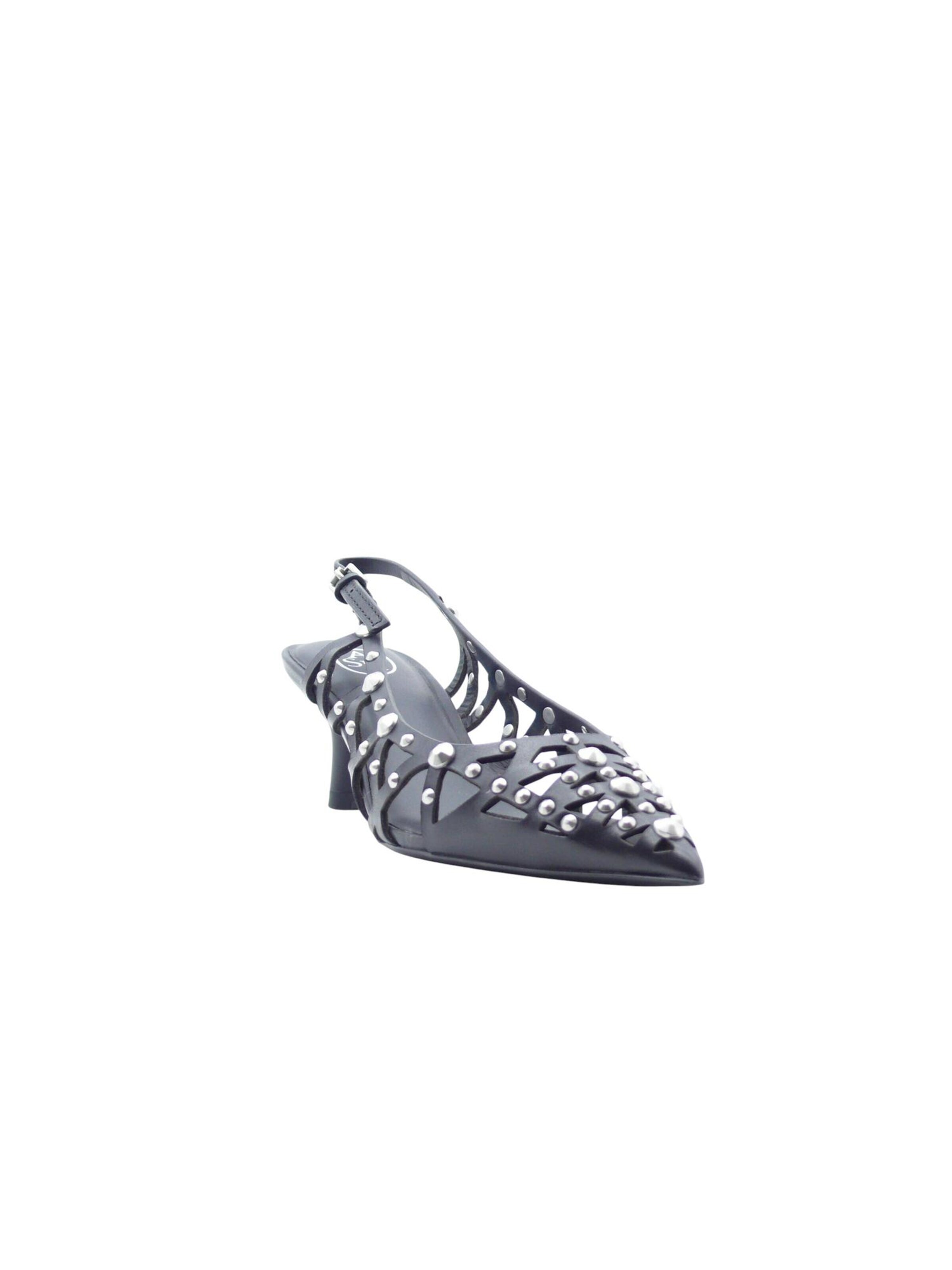 ASH Lodičky 'ASH Bizarre Escarpins Slingback Cuir Noir Clouté' – černá