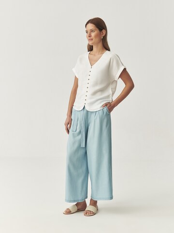 TATUUM Wide leg Bandplooibroek 'Zami 1' in Blauw