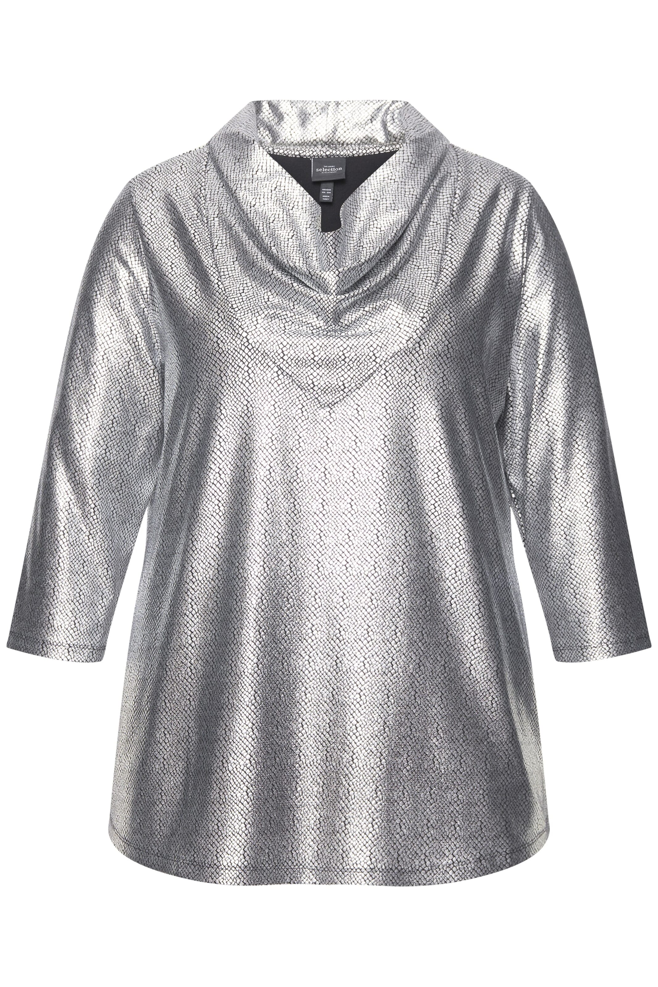 Ulla Popken Shirt in Zilver: voorkant