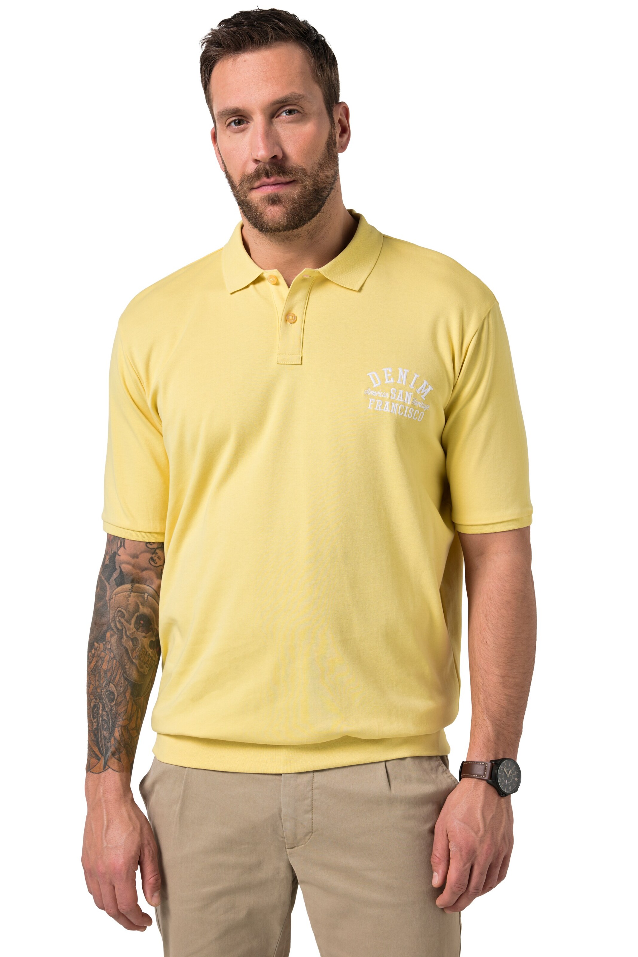 JP1880 Shirt in Geel: voorkant