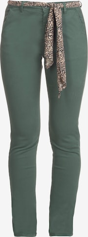 Le Temps Des Cerises Skinny Chino Pants 'DYLI 4' in Green: front