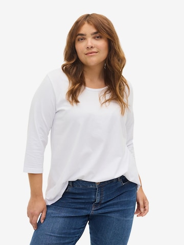 Zizzi Shirt in White: front