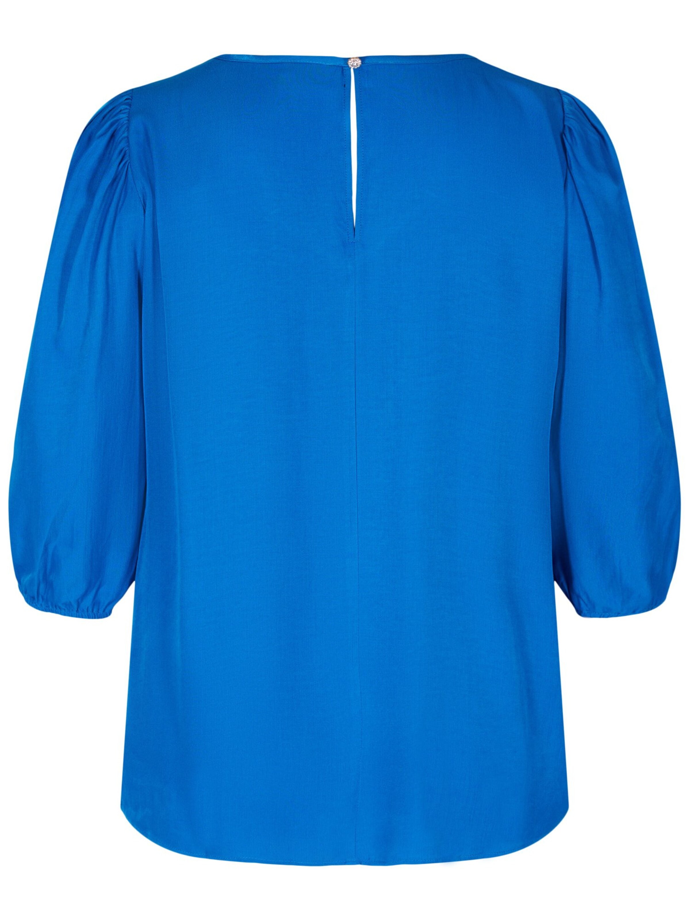 Taglie comode Abbigliamento Zizzi Camicia da donna XLASI in Azzurro 