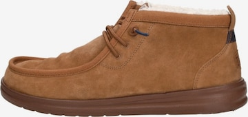 HEY DUDE Schnürstiefel 'Wally Mid' in Braun: Vorderseite