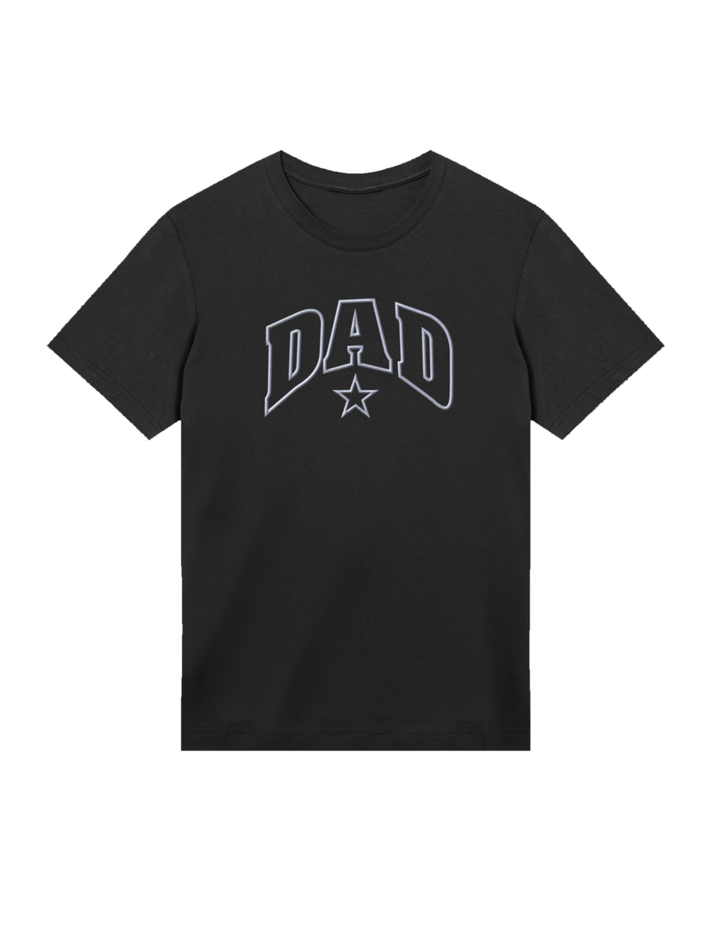 F4NT4STIC T-Shirt 'Dad Stern Vatertag College' in Schwarz: Vorderseite