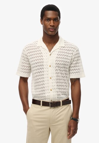 Superdry Comfort fit Overhemd in Wit: voorkant