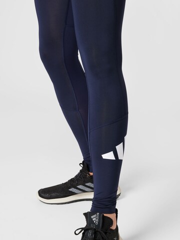 ADIDAS PERFORMANCE Skinny Workout Pants in Blue