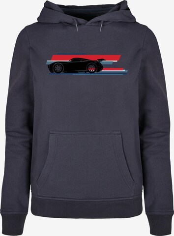 ABSOLUTE CULT Sweatshirt 'Cars - Jackson Storm Stripes' in Blue: front