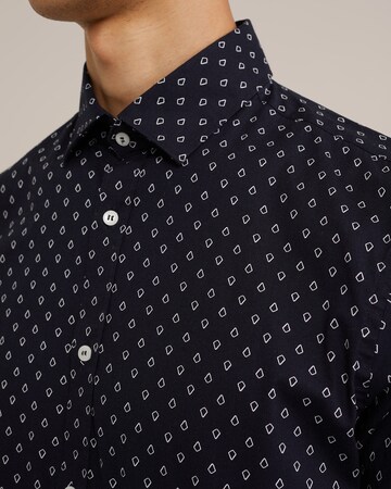 WE Fashion Slim Fit Hemd in Blau