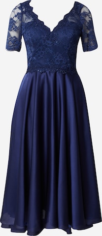 mascara Cocktail Dress in Blue: front