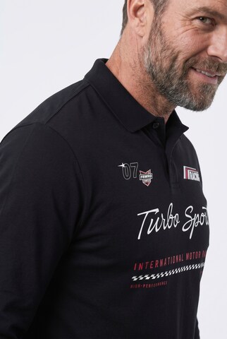 Men Plus Poloshirt in Schwarz