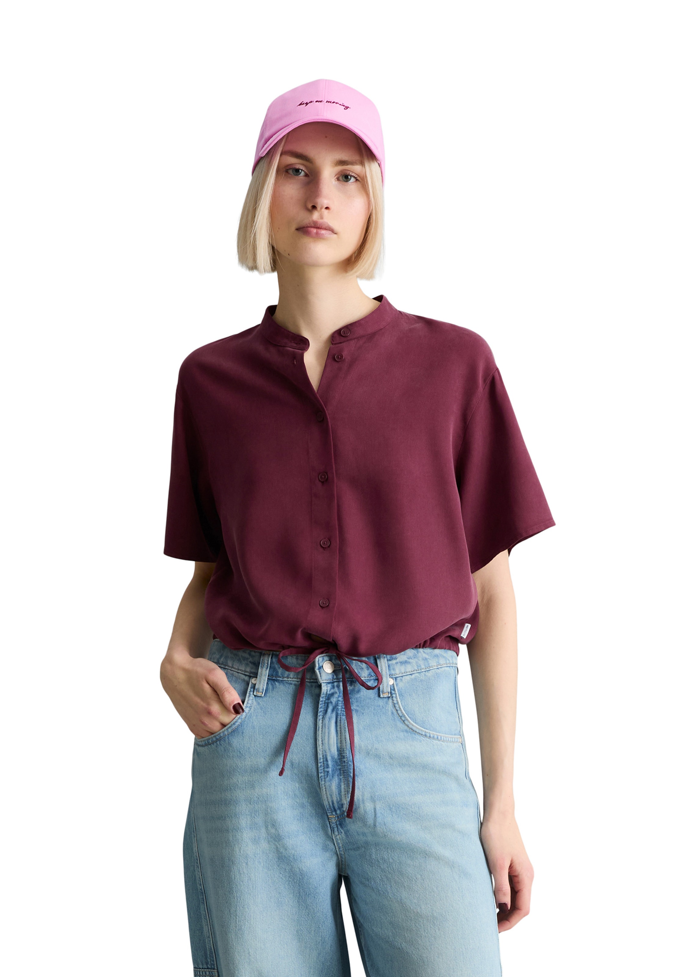 Marc O'Polo DENIM Bluse in Rot: Vorderseite