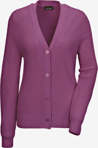 Goldner Knit Cardigan in Purple: front