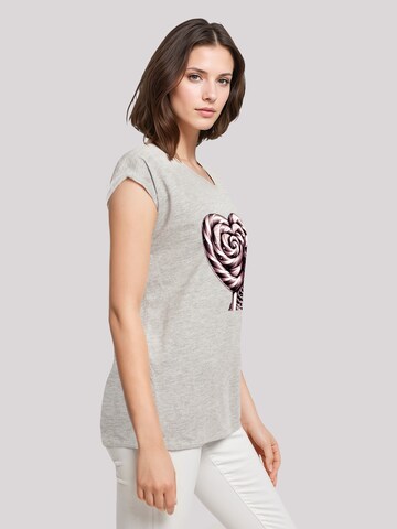 T-shirt 'Süße Süßigkeiten Herzform Liebe' F4NT4STIC en gris