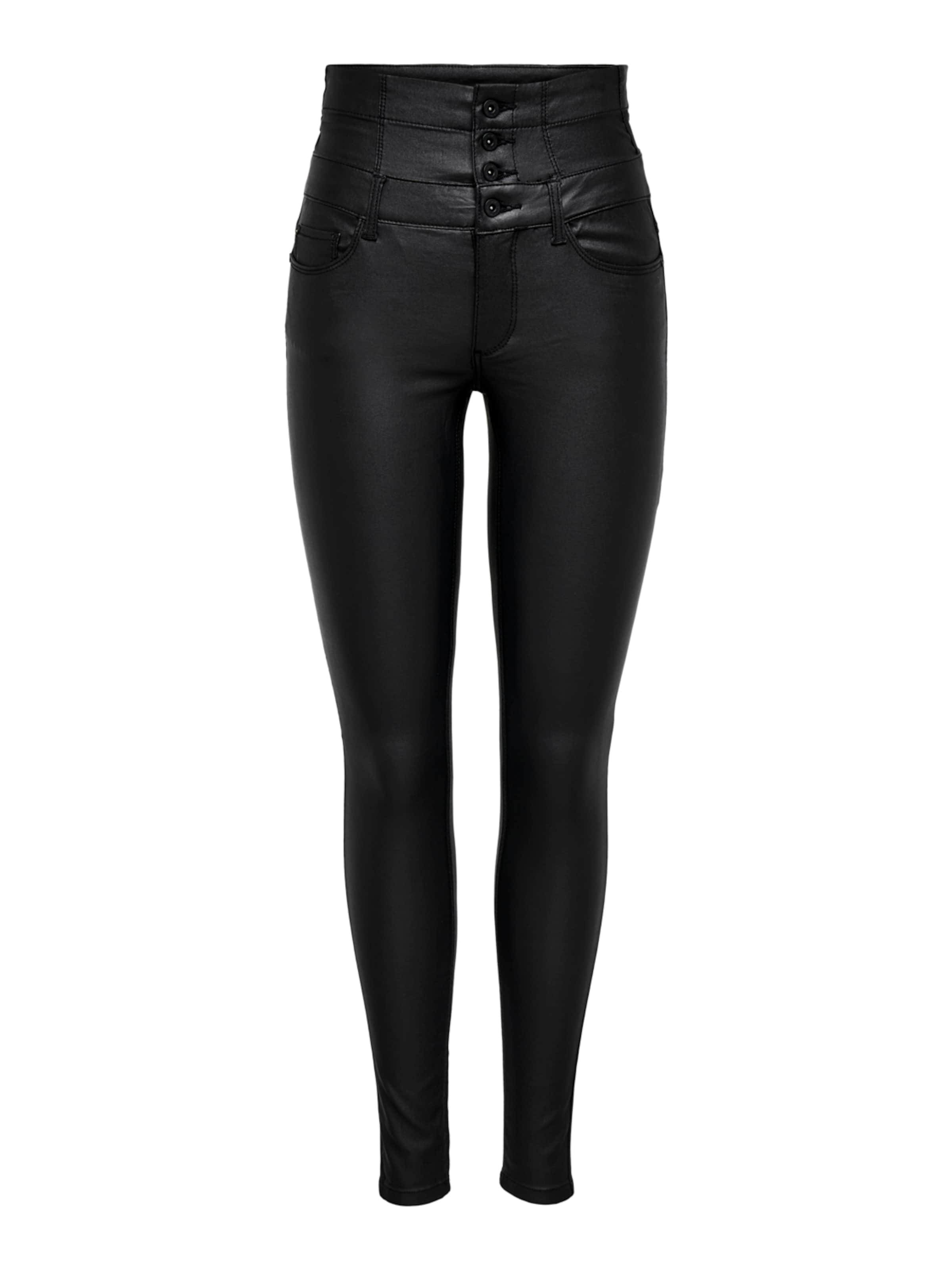 Skinny Pantalon 'Coral' ONLY en noir : devant