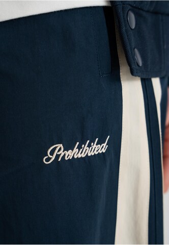 Regular Pantalon Prohibited en bleu