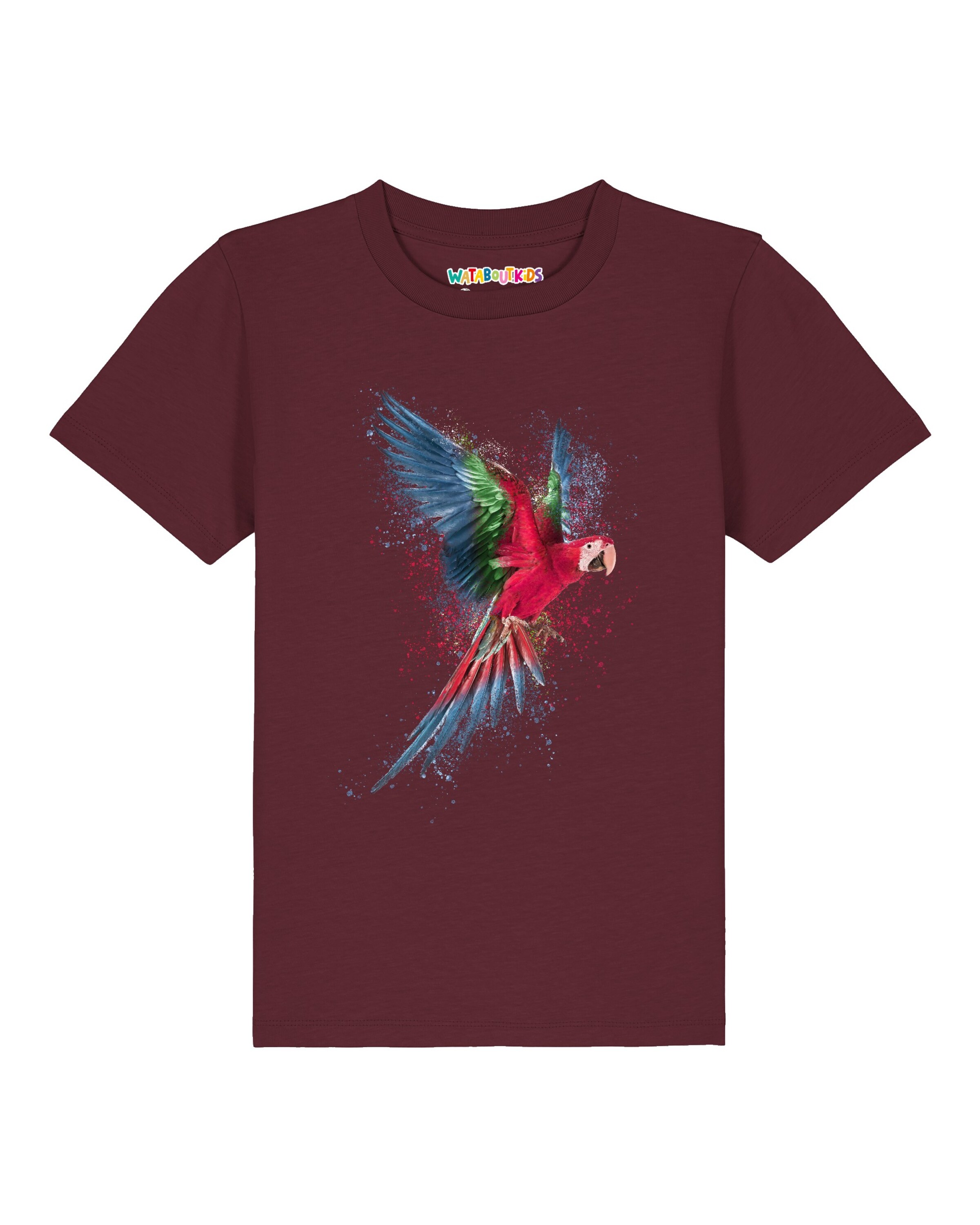 T-Shirt 'Papagei' watabout.kids en rouge : devant