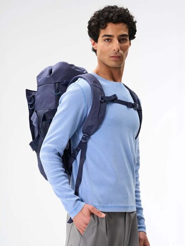 pinqponq Backpack ' Blok Medium ' in Blue: front