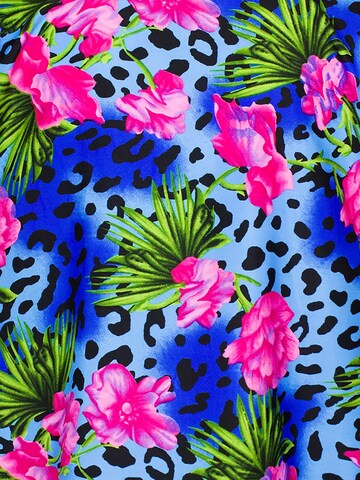 King Kameha Schal 'Leopard Flowers' in Blau