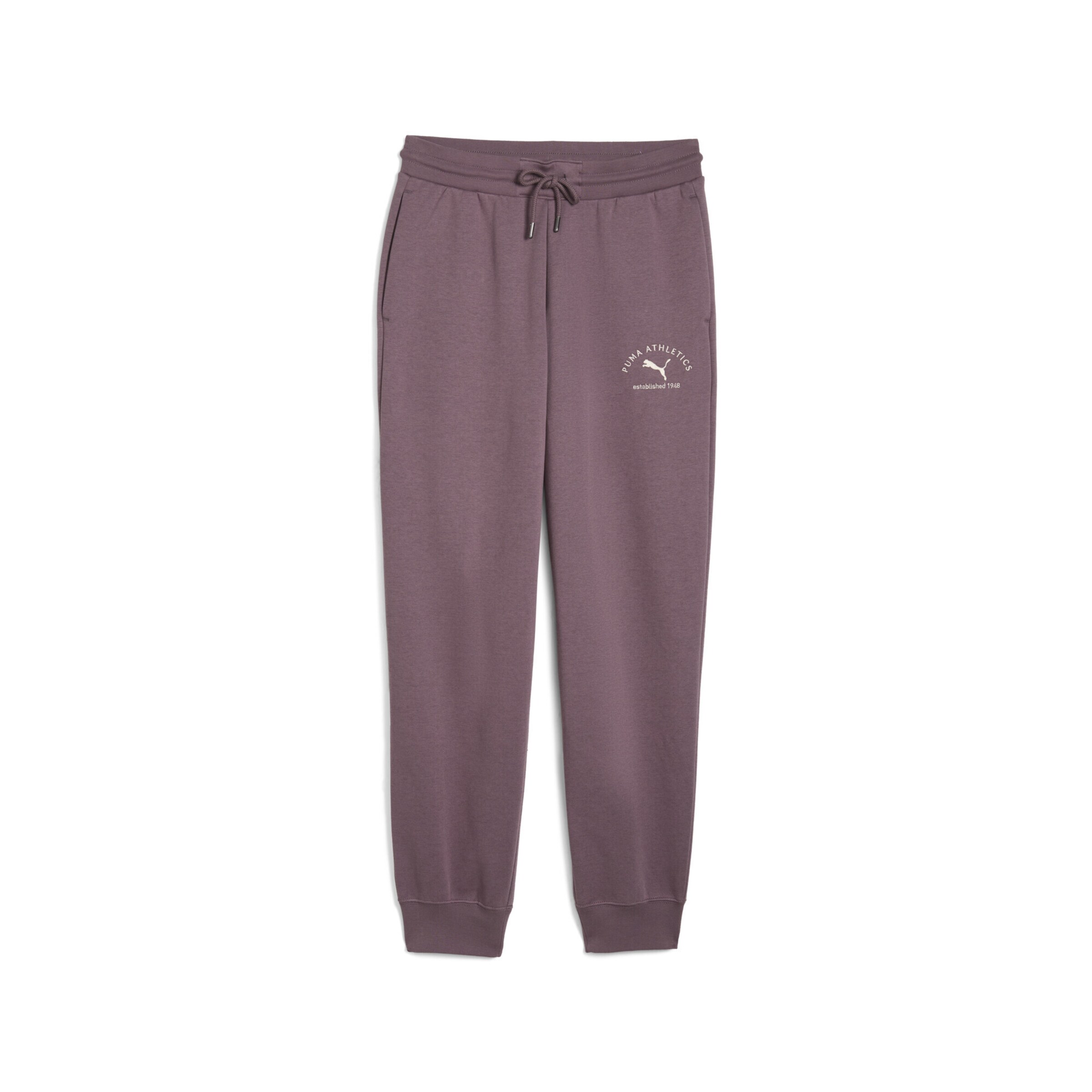 PUMA Tapered Sportbroek in Lila: voorkant