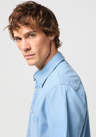 WRANGLER Regular Fit Hemd in Blau